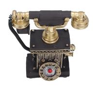 Tnfeeon Decoración de Teléfono Retro, Estatua de Resina con Detalle de Esfera de los Años 20 y Cordón Rizado de 7,09 X 4,13 X 2,95 Pulgadas para el Hogar, Oficina, Escritorio, Cafetería, Bar, Añade