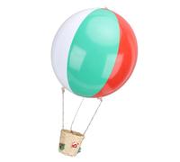 Tnfeeon Decoración Navideña con Globo Aerostático, Cesta de Almacenamiento Colgante de PVC con Cuerda de bambú y Cáñamo, Juguete Modelo de Globo Aerostático Ligero de 87 G para Exhibición de Dulces de