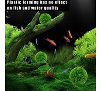 Tnfeeon Decoraciones de Acuario con Bolas de Algas Marinas, Plantas de Agua Verdes de PE Resistentes para Peceras, Hogares y Oficinas, Decoración Artificial Que No Se Marchita, Tamaño de 3 Pulgadas,