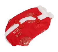 Tnfeeon Disfraz de Tang Suit, Ropa Cheongsam de Felpa para Perros y Gatos Pequeños, Ideal para Celebraciones de Invierno y Año Nuevo (L)