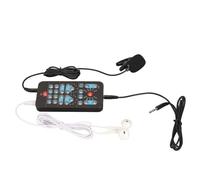 Tnfeeon Disfraz de Voz, Cambiador de Voz Portátil Negro con 10 Efectos de Sonido e Interfaz de 3,5 Mm para Teléfonos Móviles y Juegos