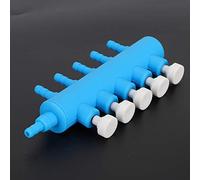 Tnfeeon Distribuidor de Válvula de Palanca de Control de Aire para Acuario, Conector de Plástico, Divisor de 3 Vías para Accesorios de Bomba de Aire de Peces, 2 uds. (Un Punto y Cinco)