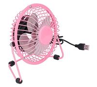 Tnfeeon Enfriador de Aire Personal, Ventilador de Escritorio Silencioso con Cable de 92 Cm con Rotación de 360° para Oficina en Casa, Alimentación USB y Diseño Compacto (PINK)