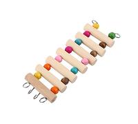 Tnfeeon Escalera para Pájaros de Juguete con Cuentas de Colores, Puente de Escalada de Madera Flexible para Loros y Animales Pequeños, 13 Escalones para Ejercicio Divertido en Jaulas (M (7 Pasos