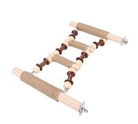 Tnfeeon Escalera para Pájaros de Madera de Haya con Textura de Agarre Seguro, para Accesorio de Jaula y Puente para Loros de Juguete para Mascotas, Puente Antideslizante para Pájaros