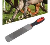 Tnfeeon Escofina de Pezuña de 8 Pulgadas, Lima de Herradura con Mango Flexible, Herramienta de Lima de Herrador de Acero Al Carbono, Adecuada para Pezuñas de Caballo, Cabra, Vaca, Burro