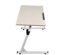 Tnfeeon Escritorio para Ordenador Portátil, Plegable en Forma de Z con Altura Ajustable, Mesa Portátil para Leer y Trabajar, Color Nogal (Color Arce Blanco)