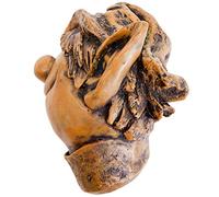 Tnfeeon Escultura de árbol de Elfo de Jardín, Estatua de Mirilla de Jardín, Arte de Patio, Resina Resistente a la Intemperie de 5 X 7 Pulgadas con Cabeza y Manos de Hada para (Traje niño árbol