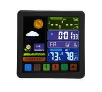 Tnfeeon Estación Meteorológica Inalámbrica, Reloj Meteorológico con Pantalla Táctil a Color con Alarma y Sensor Exterior para Monitoreo de Temperatura y Humedad en Interiores Exteriores (#2)