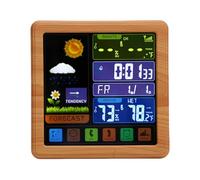 Tnfeeon Estación Meteorológica Inalámbrica, Reloj Meteorológico con Pantalla Táctil a Color con Alarma y Sensor Exterior para Monitoreo de Temperatura y Humedad en Interiores Exteriores (#1)