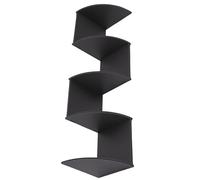Tnfeeon Estante de Esquina Multicapa, Tablero de Densidad, Unidad Resistente Que Ahorra Espacio, 30.31x7.48x7.48in, Ideal para Sala de Estar, Dormitorio, Baño, Oficina (Negro 5 Capas)