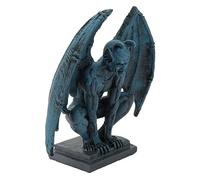 Tnfeeon Estatua de Gárgola Azul de Resina, Escultura Gótica Realista de 18,8 Cm con Acabado Pulido for Decoración del Hogar Jardín Patio