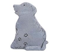 Tnfeeon Estatua de Jardín de Piedra Conmemorativa de Perro de Resina, Duelo Personalizado para Amantes de Las Mascotas, Decoración de Patio, Tributo Resistente a la Intemperie Al Aire