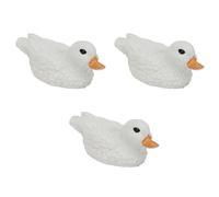 Tnfeeon Estatua de Pato Flotante Figura de Pato Flotante de Plástico Realista Juego de 3 Piezas Artesanía Tallada a Mano Colores Brillantes Impermeable a Prueba de Sol para Jardín (Estilo B)