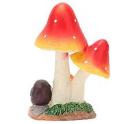 Tnfeeon Estatuas Al Aire Libre Decoración de Patio Al Aire Libre a Prueba de Agua Resistente a la Intemperie Estatua de Césped Paisaje Decoración del Porche del Hogar Adornos de Animales de Setas de