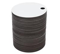 Tnfeeon Etiquetas Redondas en Blanco para Sublimación, Placas de Nombre de Sublimación de MDF, 30 Piezas de 3,1 Pulgadas con Revestimiento Blanco para Impresión con Prensa de Calor, Resistente a los