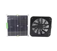 Tnfeeon Extractor de Energía Solar de 100W, Ventilador de Panel Monocristalino para Invernadero, Casa de Mascotas, Gallinero