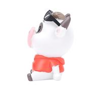 Tnfeeon Figura de Animal, Decoración de Salpicadero de Resina, Adorno Compacto para Consola Central, Textura Densa, Tamaño de 2,5 Pulgadas para Coche, Oficina, Escritorio, Estantería, Regalo (Vaca)