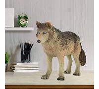 Tnfeeon Figura de Lobo de Juguete, Modelo de Animal Salvaje de Plástico Realista para Educación, Decoración del Hogar y Aprendizaje de la Naturaleza para Niños, 7,1x5,2x2 Pulgadas (Gran Lobo Verde)