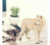 Tnfeeon Figura de Lobo de Juguete, Modelo de Animal Salvaje de Plástico Realista para Educación, Decoración del Hogar y Aprendizaje de la Naturaleza para Niños, 7,1x5,2x2 Pulgadas (Gran Lobo Malo)
