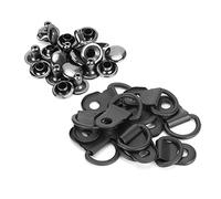 Tnfeeon Gancho para Cordones con Anilla en D, Hebilla con Ojal, Accesorios de Latón para Manualidades, Fácil de Instalar y Duradero, 9x14 Mm para Zapatos y Bolsos