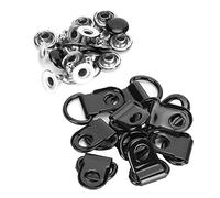 Tnfeeon Gancho para Cordones con Herramienta de Remache, Hebilla con Ojal de Latón de Alta Calidad para Reparación de Zapatos de 9 Mm X 22 Mm para Proyectos de Cuero