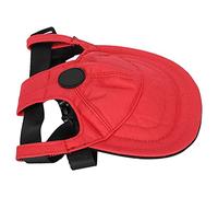 Tnfeeon Gorra de Béisbol para, Gorro de Algodón Ajustable con Orificios para Las Orejas, Gorra Roja para Mascotas con Protección Solar para Actividades Al Aire Libre (L)