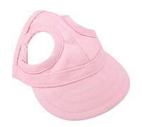 Tnfeeon Gorra de béisbol para Mascotas, Gorra para Perros al Aire Libre con Orificios para los oídos Raya Ajustable Sombrero de Verano para e Hijos(M-Rosado)