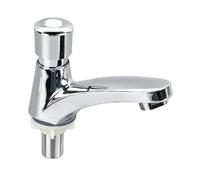 Tnfeeon Grifo para Lavabo con Diseño de Botón, Apagado Automático con Retardo de Tiempo y Función de Ahorro de Agua para Lavabo Doméstico