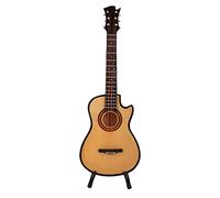 Tnfeeon Guitarra en Miniatura Modelo de Tilo de Madera con Soporte y Estuche Compacto 6.2 X 2. X 0.6 Pulgadas para Amantes de la Música Exhibición de Decoración del Hogar para Coleccionistas y Casas