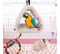 Tnfeeon Hamaca Nido de Pájaro de Felpa Cálida de Invierno Refugio Suave y para Hámsteres Loros Animales Pequeños Compacto 6,3 X 4,7 X 4,7 Pulgadas Diseño Que Ahorra Espacio Se Adapta a Jaulas