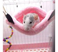 Tnfeeon Hamaca para Hámster, Material de Felpa, Nido Cálido para Mascotas para Hámster, Jerbo, Ratón, Adecuado para Animales Pequeños de 7,9x5,9 Pulgadas (Talla pequeña)