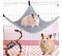 Tnfeeon Hamaca Triangular para Animales Pequeños, Material de Lona para Hámsteres, Ardillas y Otras Mascotas Pequeñas, Diseño Cómodo de 30x30 Cm para Uso en Jaula (Gray)
