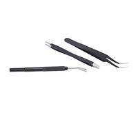 Tnfeeon Herramientas Removedoras de Acero Inoxidable para Perros y Gatos, Incluye Tenedor de Sacrificio y Pinzas de Doble Punta para una Eliminación Aseo Efectivos