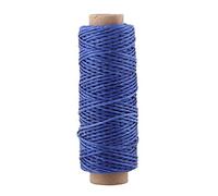 Tnfeeon Hilo Plano Encerado Resistente para Costura de Cuero, 50 M, Azul Real, Costura a Mano Fuerte y Duradera para Manualidades de Cuero (BLUE)