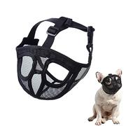 Tnfeeon Hocrico de Perros de Hocico Corto, Malla Transpirable Ajustable para el Entrenamiento Ladridos, Bozes Malla Suave para Perros Pequeños y Medianos Grandes, Evita Morder con la Hebilla (Pequeño)