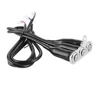 Tnfeeon Interruptor de Manillar de Motocicleta Botón de Control de Luz Azul LED de Acero Inoxidable Foco de Faro de 12 V Retroadaptación de Luz Trasera para Ciclistas Retro El Diseño Garantiza un (3