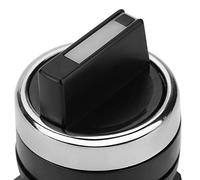 Tnfeeon Interruptor Giratorio Momentáneo de Reinicio Automático de 22 Mm, Selector de 2 Posiciones con Contactos 1NO 1NC para Circuitos de Control Eléctrico Construcción de Plástico Ignífugo