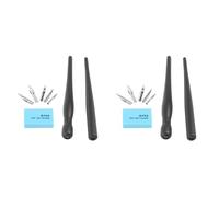 Tnfeeon Juego de 2 Bolígrafos de Manga, Pluma de Cómic de Dibujos Animados, Herramientas de Dibujo, Conjunto de Pluma de Inmersión con 2 Portalápices Negros, 5 Puntas, 1 Borrador de Dibujo