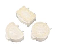 Tnfeeon Juego de 3 Moldes Manuales para Tartas de Bolsillo de ABS para Hornear con Prensa sin Esfuerzo, Ligero, 6,5 Onzas por Molde, Fiestas Navideñas, Reuniones Familiares, Horneado Festivo