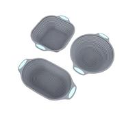 Tnfeeon Juego de 3 Piezas de Utensilios para Hornear Antiadherentes, Redondos, Cuadrados, Ovalados, 40-446F, Aptos para Horno, Aptos para Lavavajillas, Moldes para Pan, Pasteles, Mousse, Hornear,