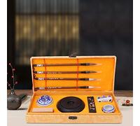 Tnfeeon Juego de Caligrafía Tradicional China, Pincel, Tinta, Papel, Piedra de Entintar, Ideal para Principiantes y Artistas