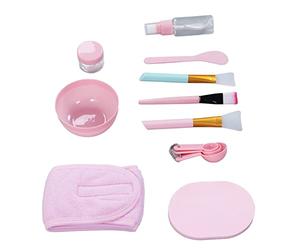 Tnfeeon Juego de Cuencos para Mezclar Mascarillas Faciales, Herramientas de Plástico para Bricolaje con Cepillos, 12 Piezas para Uso en Spa y Salón en Casa