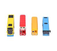 Tnfeeon Juego de Juguetes de Autobús, Modelo de Vehículo Educativo con Acción de Retroceso, Construcción de Aleación de Plástico, Mejora Las Habilidades Motoras y el Juego Imaginativo para Jóvenes