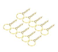 Tnfeeon Juego de Llavero, Conectores de Pasador de Tornillo para Manualidades con Colgantes de Bricolaje, 10 Piezas de Piezas de Aleación, Ideales para Artesanos que Hacen Accesorios de Llavero para