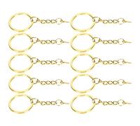 Tnfeeon Juego de Llavero, Conectores de Pasador de Tornillo para Manualidades con Colgantes de Bricolaje, 10 Piezas de Piezas de Aleación, Ideales para Artesanos que Hacen Accesorios de Llavero para