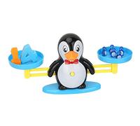 Tnfeeon Juego de Matemáticas con Escala de Equilibrio de Pingüino para Estudiantes Tempranos, Rompecabezas de Números Interactivo de Plástico ABS con Colores Brillantes, Juego Familiar, Herramienta