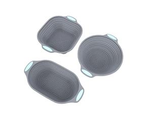 Tnfeeon Juego de Moldes para Pan de Silicona Antiadherentes, Moldes para Hornear Ovalados, Cuadrados y Redondos, 755 G, Utensilios para Hornear Resistentes Al Calor para Horno, Microondas,