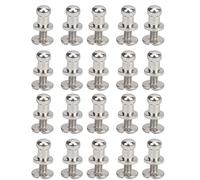 Tnfeeon Juego de Tornillos de Remache, Cobre de , Construcción Robusta, Tamaño Pequeño, Ideal para Manualidades en Cuero, Reparación de Bolsos, Decoración de Zapatos (Cabeza de monje plata 7*5mm)
