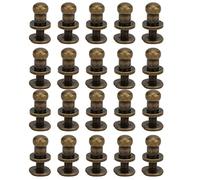 Tnfeeon Juego de Tornillos de Remache, Cobre de , Construcción Robusta, Tamaño Pequeño, Ideal para Manualidades en Cuero, Reparación de Bolsos, Decoración de Zapatos (Cabeza de monje bronce 7*5mm)